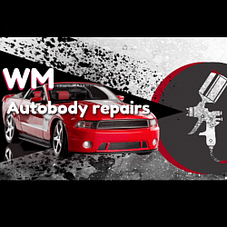Logo for wm autobody