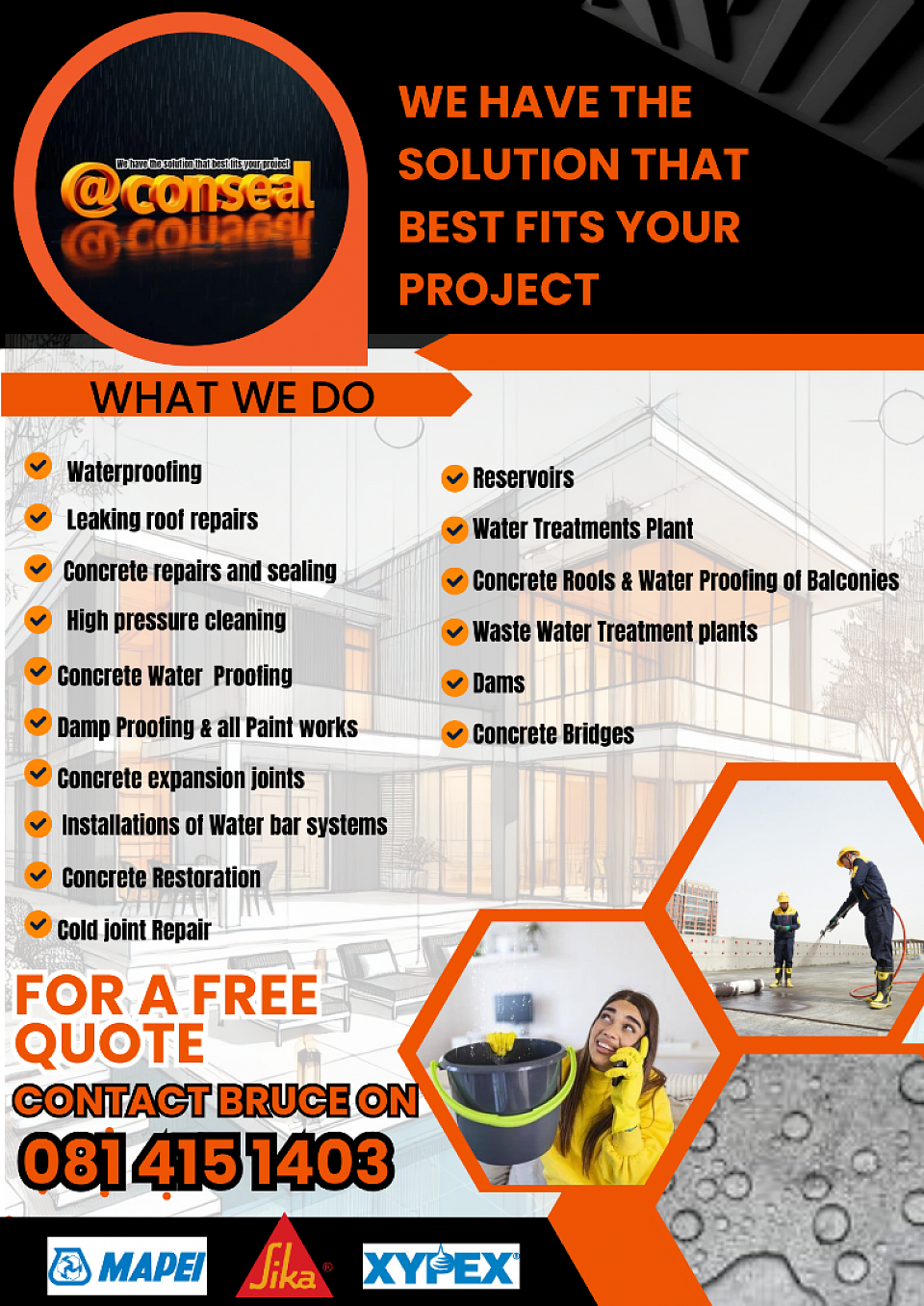 Conseal service ad and flyer
